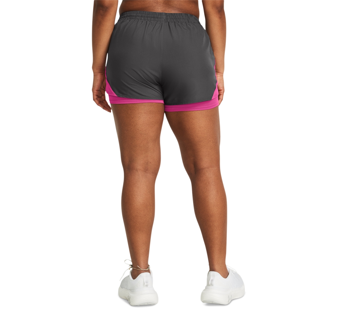 Under Armour Women's Fly By 2-in-1 Layered Shorts -/ Astro Pink / Reflective