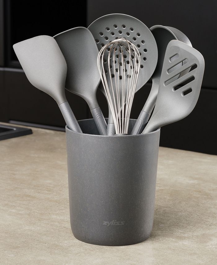 Zyliss Silicone & Nylon 7-Pc. Utensil & Storage Crock Set - Macy's