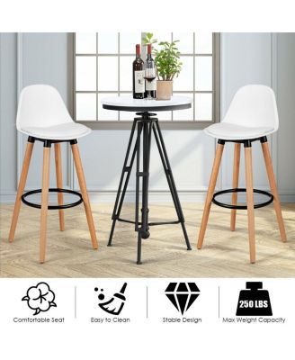 2 Pieces Mid-Century Barstool 28.5 Inch Dining Pub Chairs