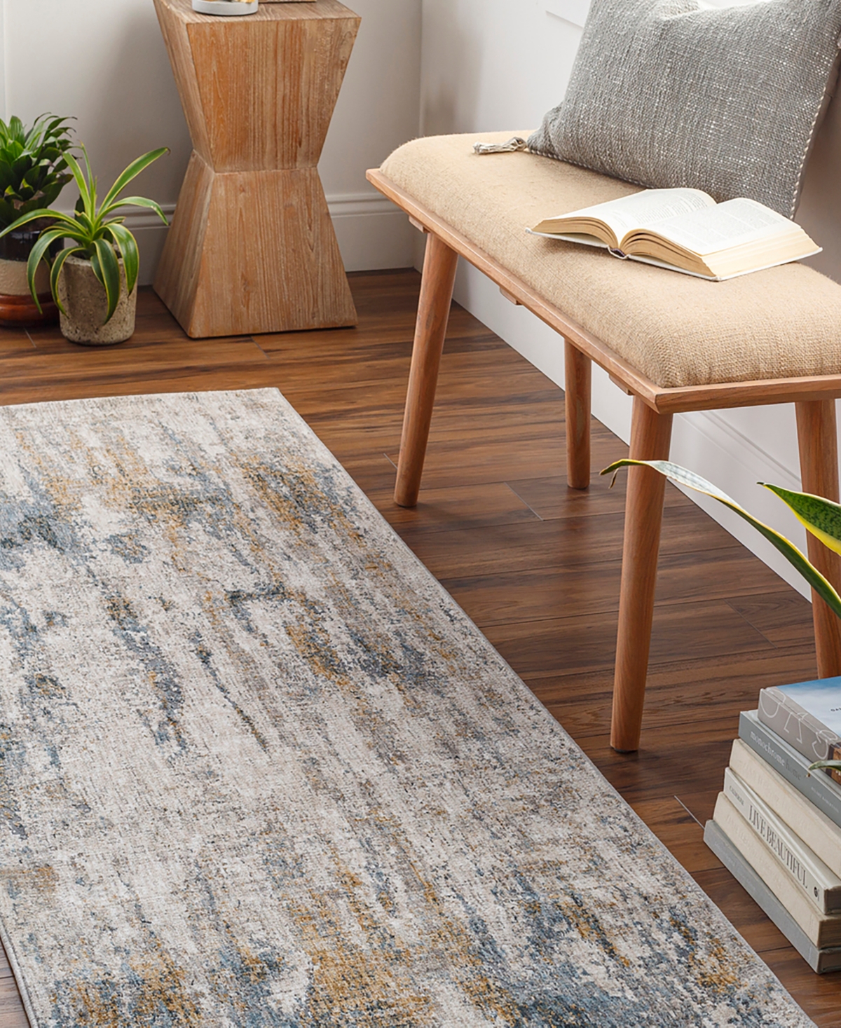 Surya Cardiff Cdf-2306 2'7x7'3 Runner Area Rug In Gray- Mist
