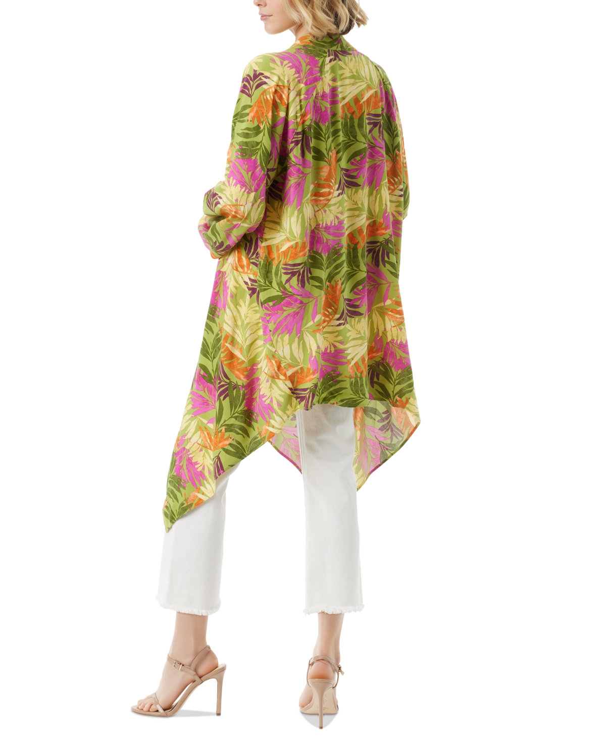 Shop Jessica Simpson Women's Agnette Hilow Long-sleeve Kimono In Pickled Pepper