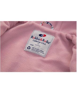 Toddler Girls Fleece Lined Windbreaker Rain Jacket