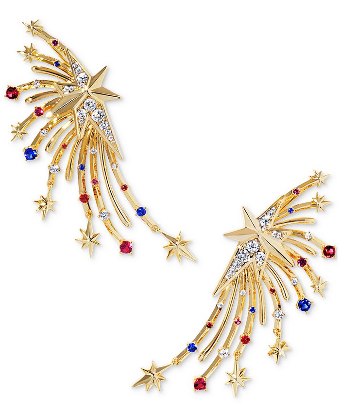 Kendra Scott 14k Gold-Plated Pavé & Multicolor Nano Gem Firework Drop ...