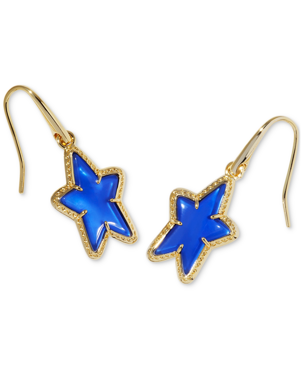 14k Gold-Plated Mother-of-Pearl Star Drop Earrings - Gld Cobalt