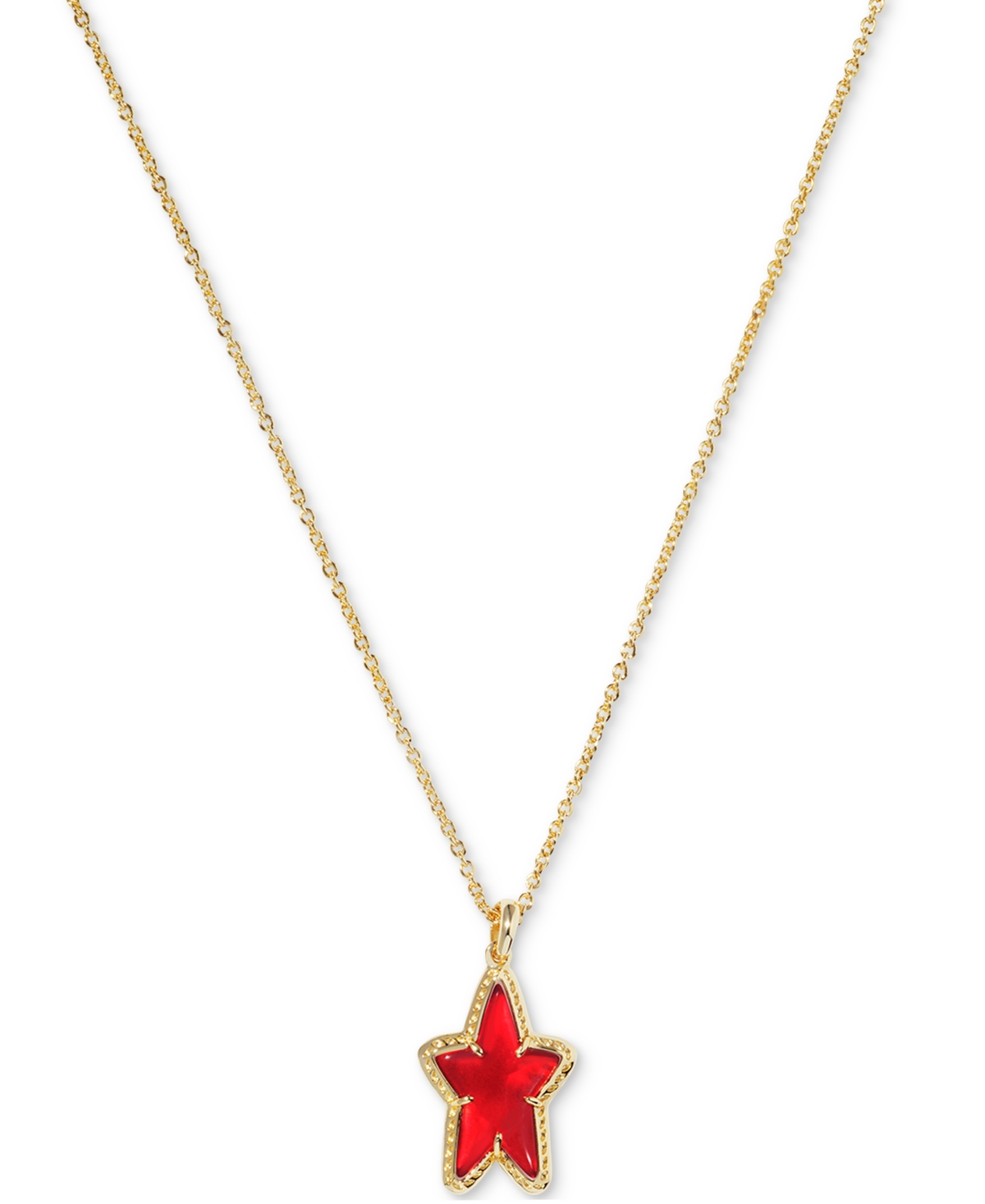 14k Gold-Plated Mother-of-Pearl Star 19" Pendant Necklace - Gld Cobalt