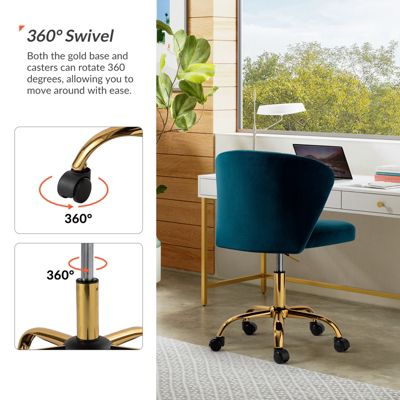 VEBREDA High Adjustable Back Executive Office Chair with Armrest-Brown