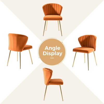 Aruna Velvet Side Chair with Metal Legs