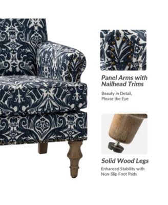 Lakeydra Farmhouse Style Armchair with Pattern Design