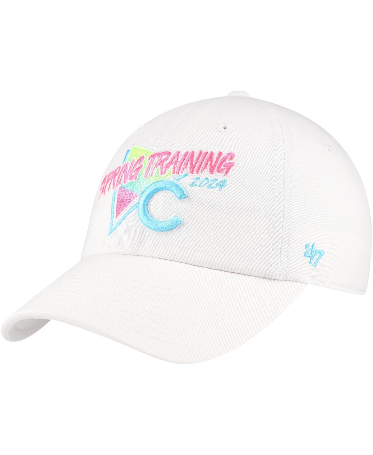 Shop 47 Brand 47 Men's White Chicago Cubs 2024 Spring Training Vapor Wave Clean Up Adjustable Hat