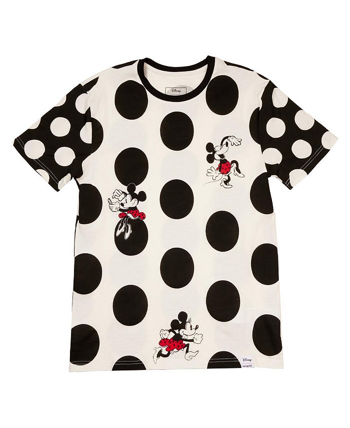 Loungefly Unisex White Mickey Friends Minnie Mouse Rocks The Dots T