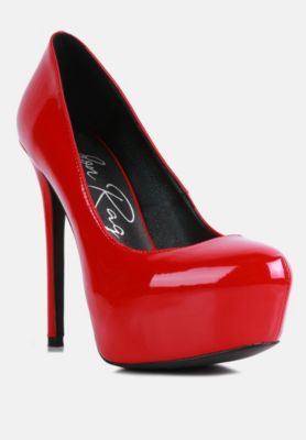 Womens Pismis Patent Faux Leather Stiletto Pumps