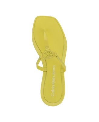 Women's Edhen Logo T-Strap Flat Jelly Sandals