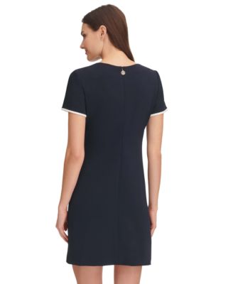 Women's Colorblocked Pocket Sheath Dress