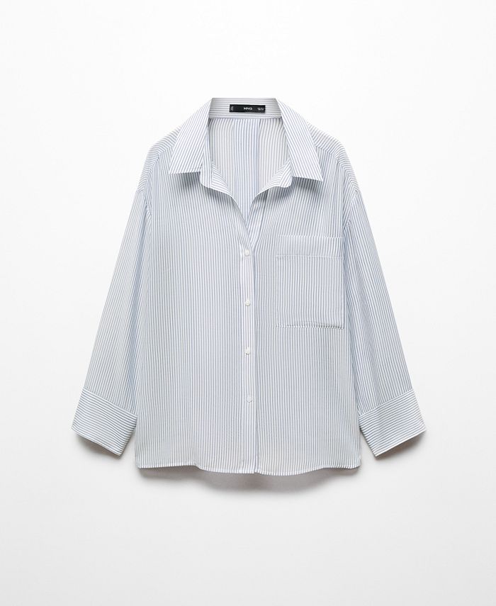 MANGO Women's Pocket Striped Shirt - Macy's