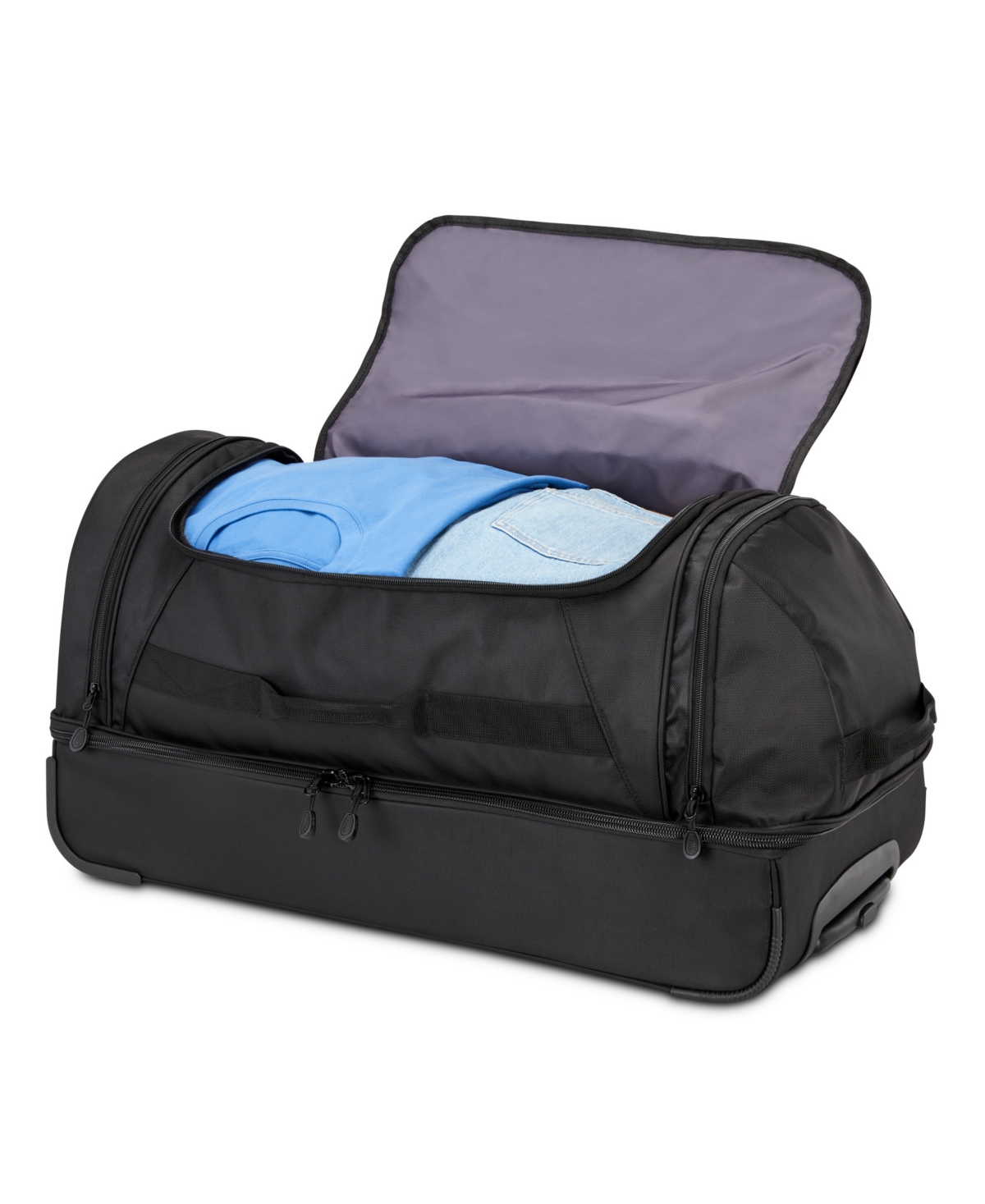 High Sierra Medium Wheeled Duffel In Black