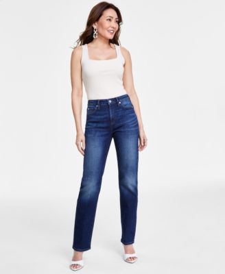 I.N.C. International Concepts - Women's High-Rise Straight-Leg Jeans