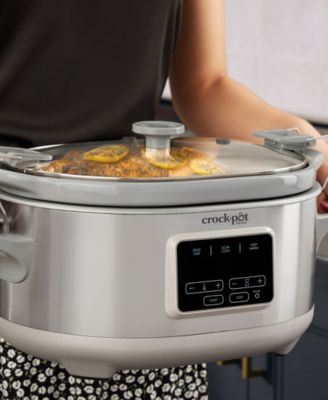 7 Qt. Cook Carry Programmable Slow Cooker with Sous Vide, Stainless Steel