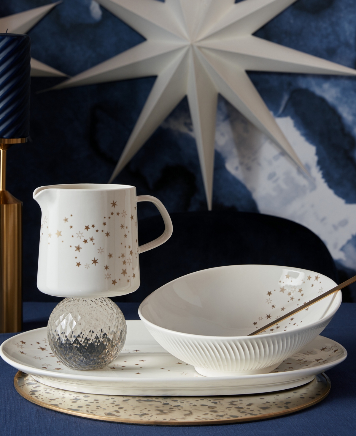 Denby PorcelaStars Serving Bowl oz. - Arc White