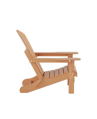 All-Weather Contoured Outdoor Poly Folding Adirondack Chair (Set of 2)