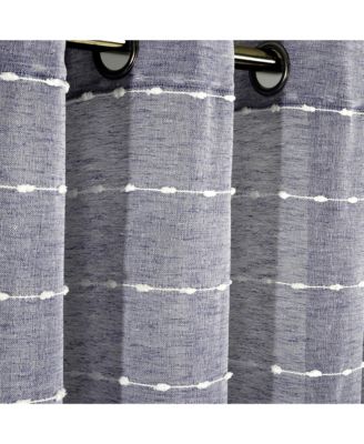 Farmhouse Textured Grommet Sheer Window Curtain Panels