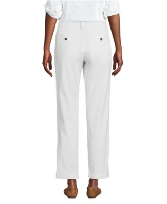 Women's Mid Rise Classic Straight Leg Chino Ankle Pants