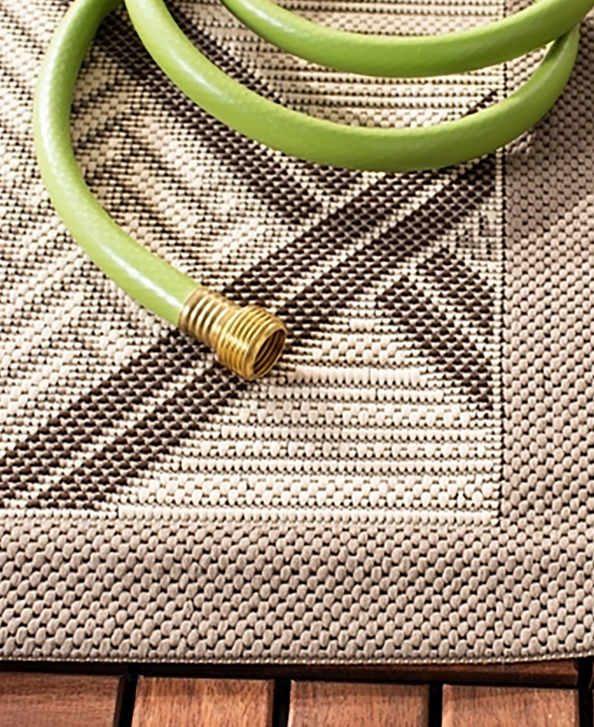 Safavieh Courtyard CY7570 Beige and Dark Beige 5'3" x 7'7" Sisal Weave Outdoor Area Rug