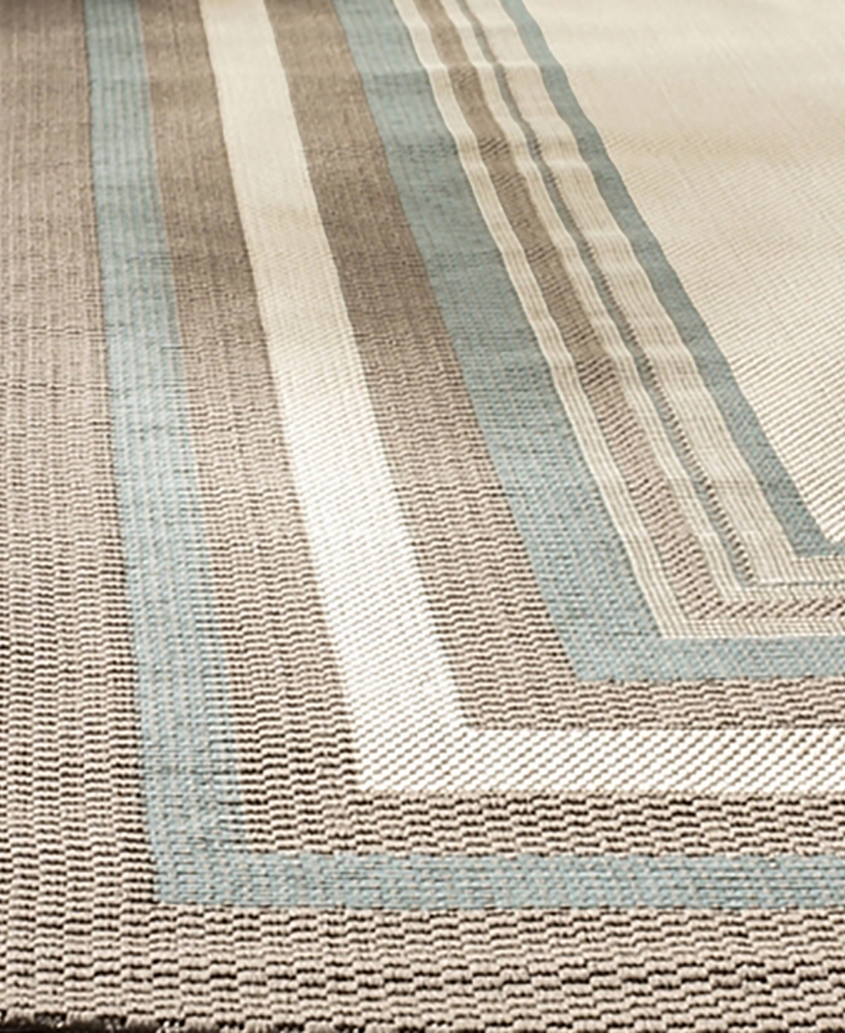 Safavieh Courtyard CY7896 Beige and Blue 5'3" x 7'7" Outdoor Area Rug