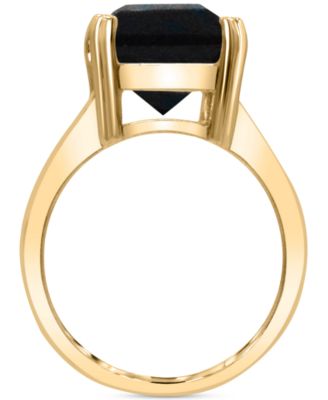 Gemstone Emerald-Cut Statement Ring in 14k Gold-Plated Sterling Silver (Also in White Quartz & Black Onyx)