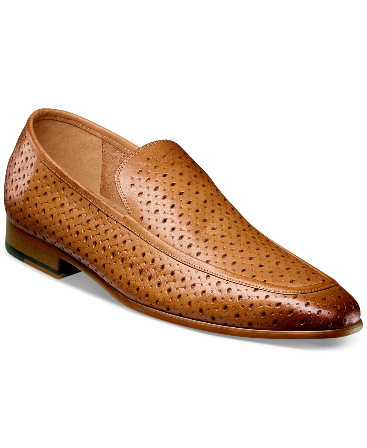 Shop Stacy Adams Men's Winden Perforated Slip-on Loafers In Natural