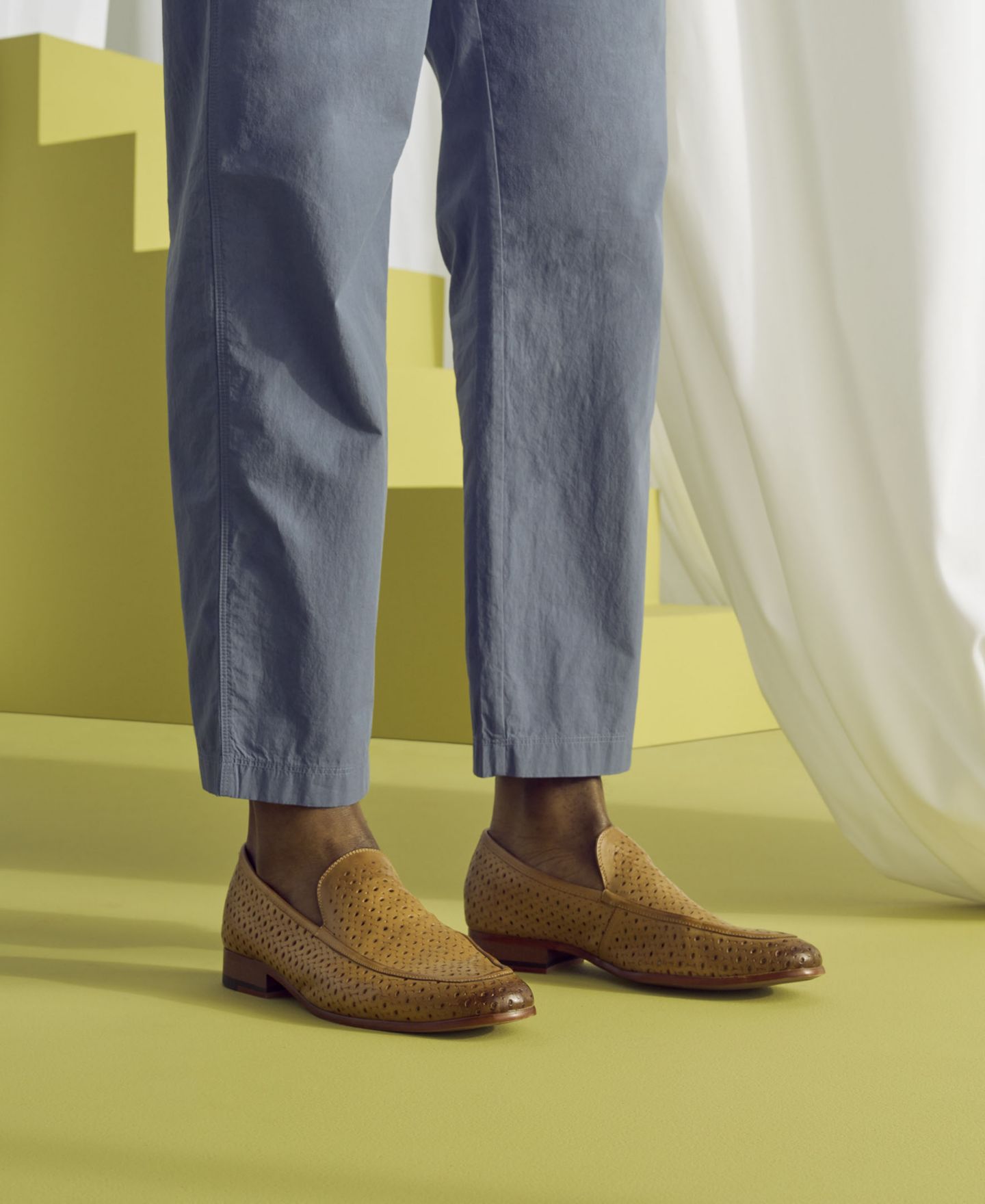 Мужские туфли Stacy Adams Winden Perforated Slip-On, цвет: Натуральный — фото 10