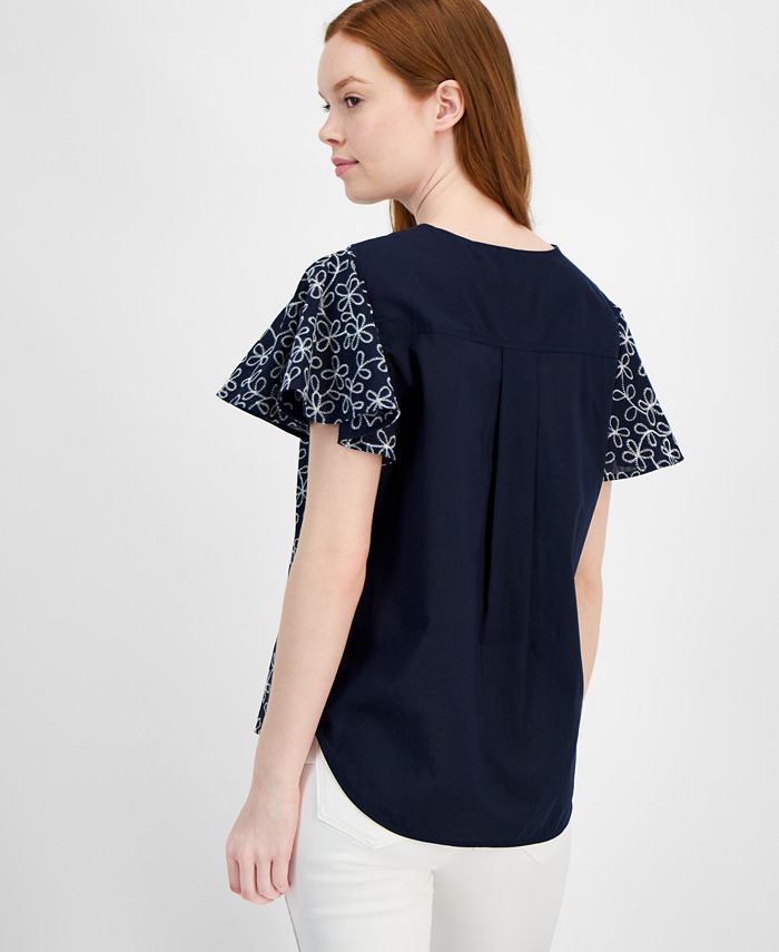 Undercover24 WINE Graphic Tee - Red Cotton Flutter Sleeve