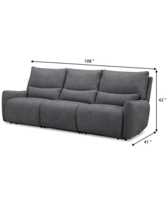 Olper 3-Pc. Fabric Zero Wall Sectional Power Motion Sofa, Created for Macy's	