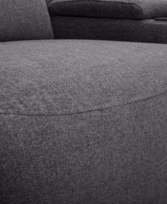 Olper 6-Pc. Fabric Zero Wall Sectional Sofa with Two Power Motion Pieces & Console