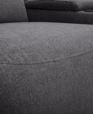 Olper 6-Pc. Fabric Zero Wall Sectional Sofa with Three Power Motion Pieces & Console, Created for Macy's