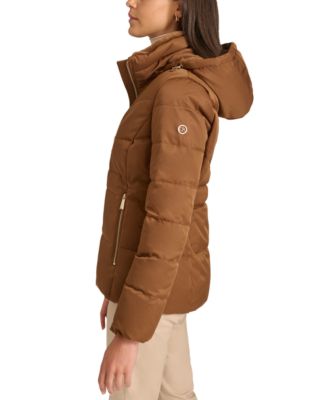 Women's Faux-Fur-Lined Hooded Puffer Coat