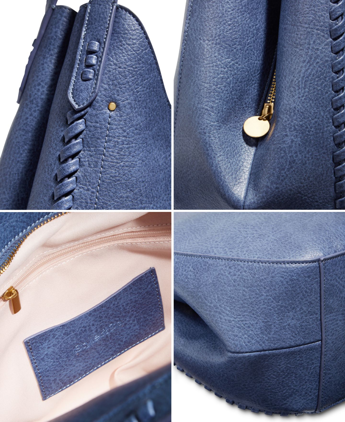 Женская сумка Style & Co Whip-Stitch Soft 4-Poster Tote, цвет: Синий — фото 4