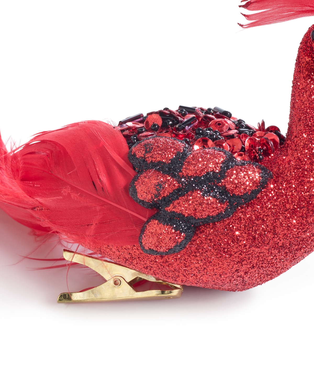 Holiday Lane Royal Holiday Red Peacock With Feather Ornament, Exclusively At Macy's In No Color