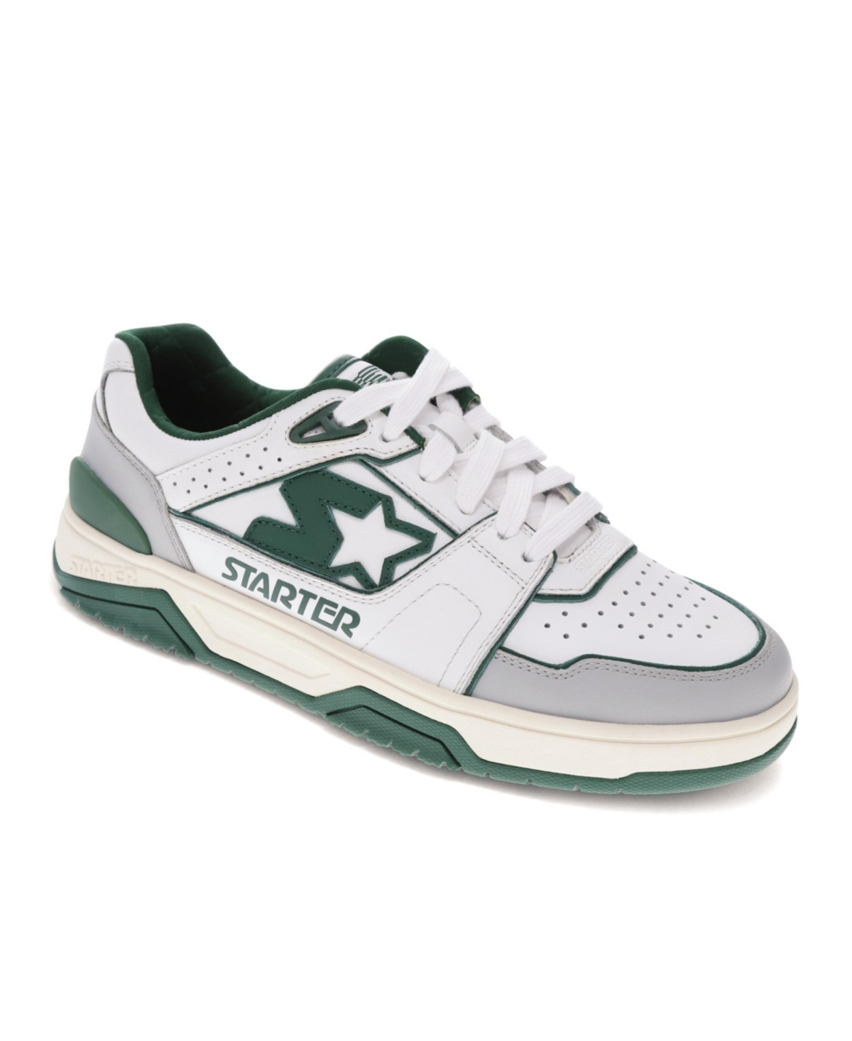 Starter Men's Fastbreak Ty Mopking Gold Bells Sneaker In White-green-grey