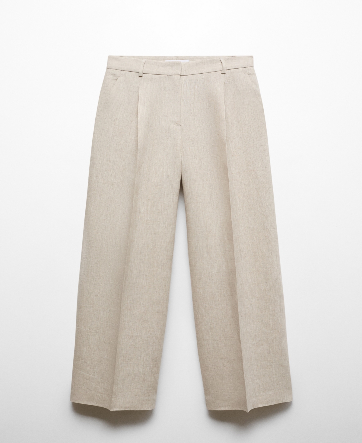 Mango Women's Straight Linen-Blend Pants