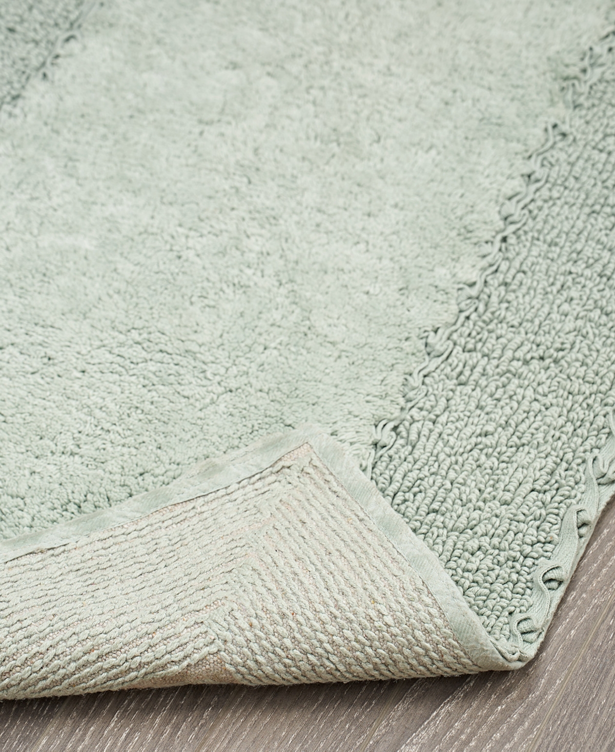 Laura Ashley Ruffled Cotton Bath Rug, 20" x 34"