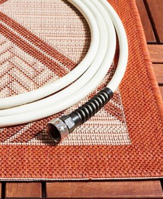 Courtyard CY7570 Cream and Terracotta 5'3" x 7'7" Outdoor Area Rug