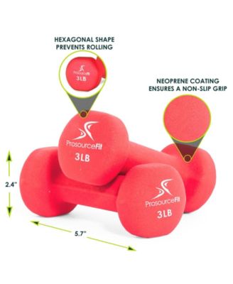 Neoprene Dumbbells, 3lbs, Set of 2