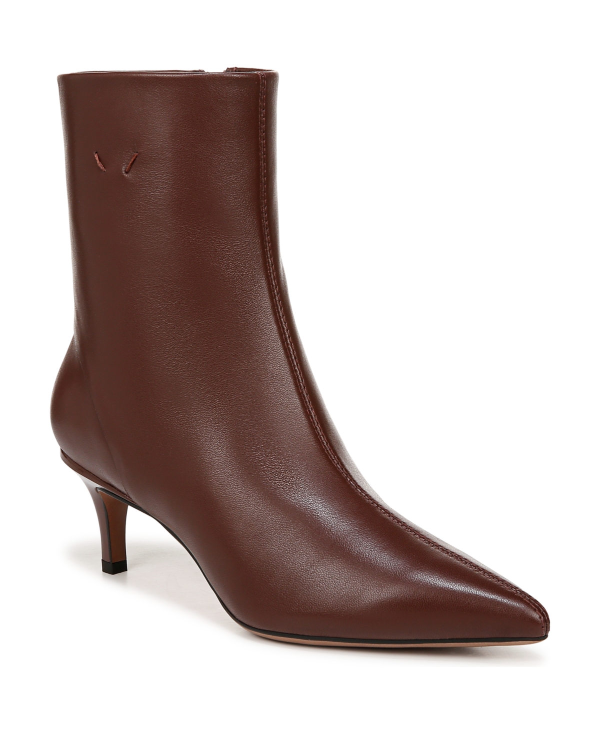 Franco Sarto Women s Anna Pointed Toe Kitten Heel Dress Booties Tuscan Taupe Suede Smart Closet