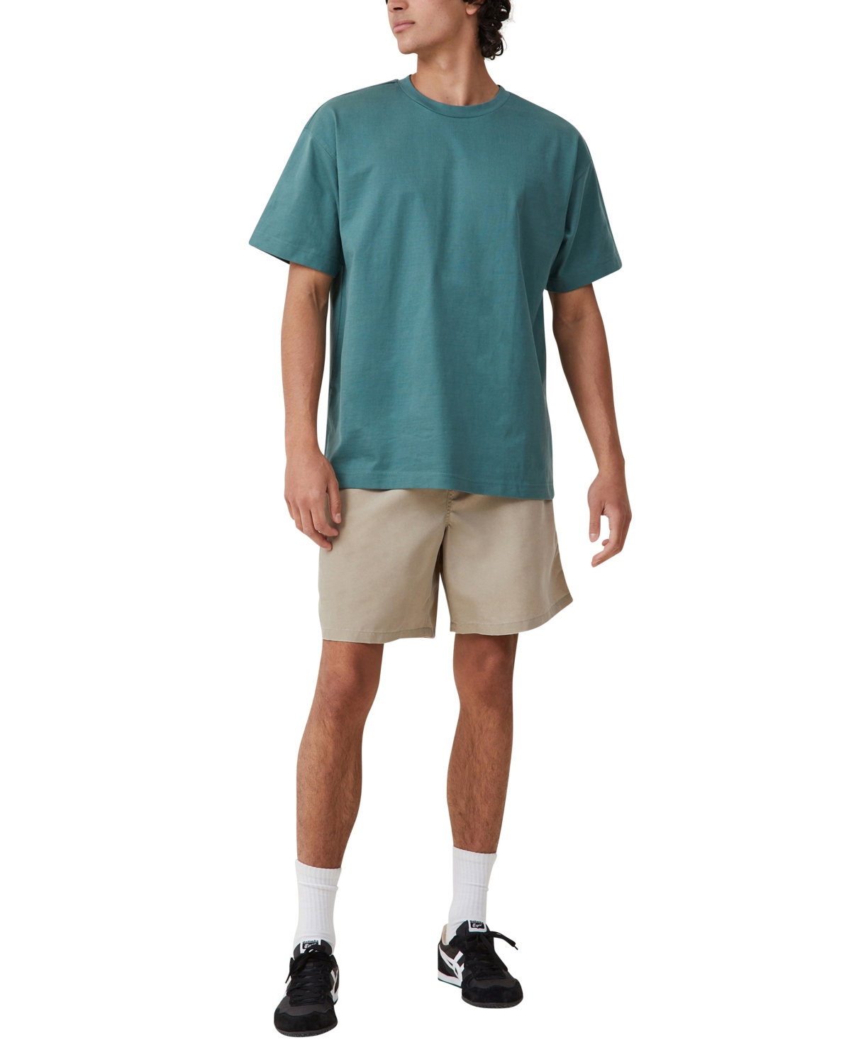 Shop Cotton On Men's Box Fit Plain T-shirt In Green