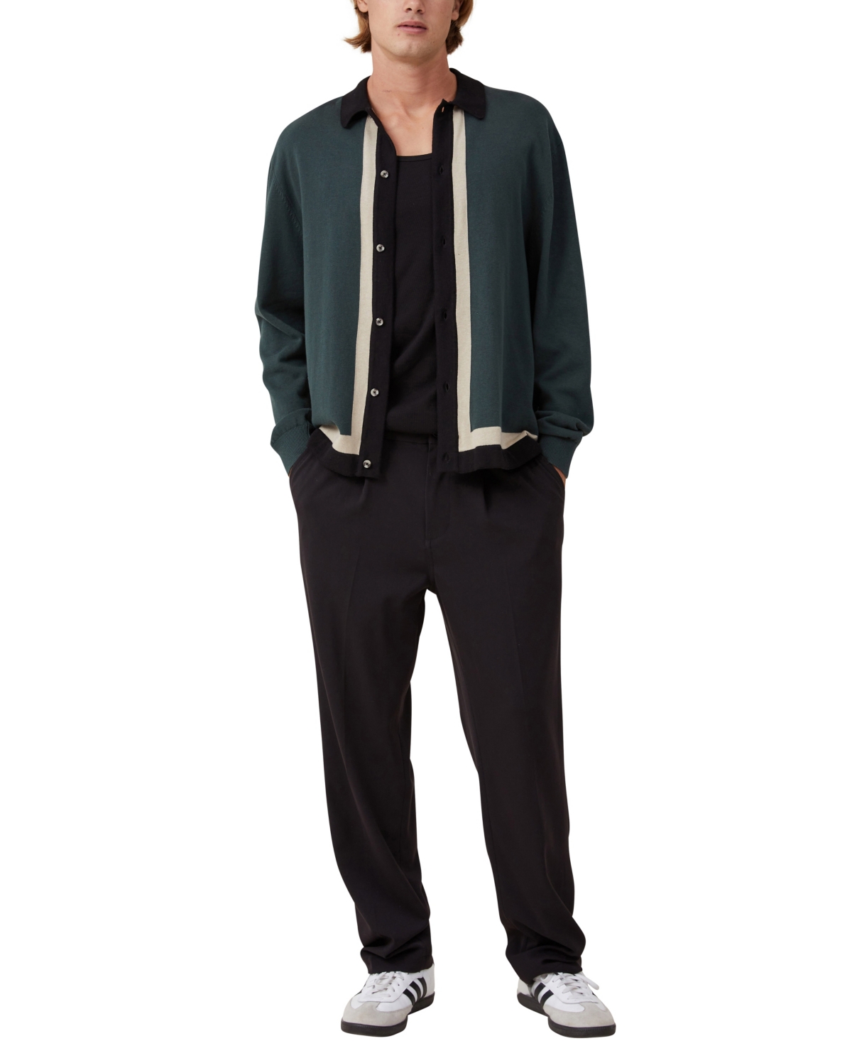 COTTON ON MEN'S RELAXED PLEATED PANT 