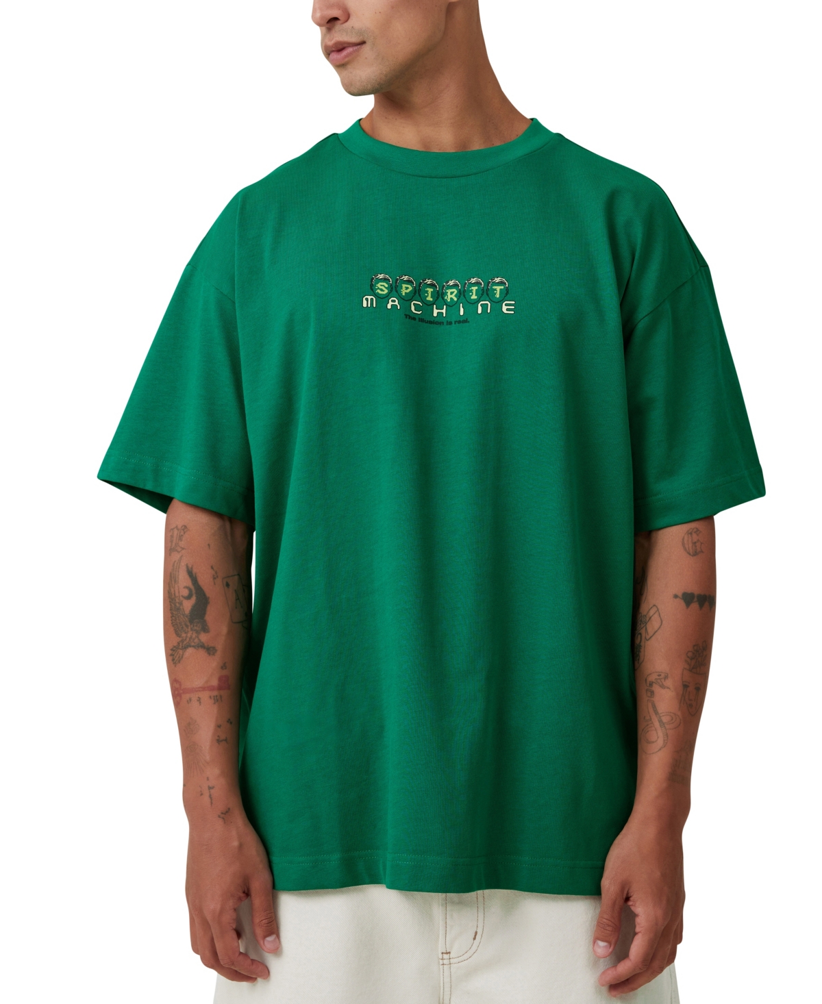 Men's Box Fit Graphic T-Shirt - Green