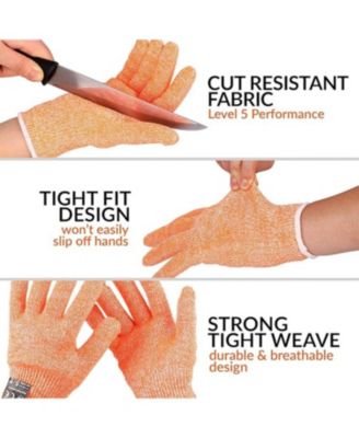 Cut Resistant Gloves Food Grade Level 5 Protection - Comfortable Safety Cut Resistant Work Gloves