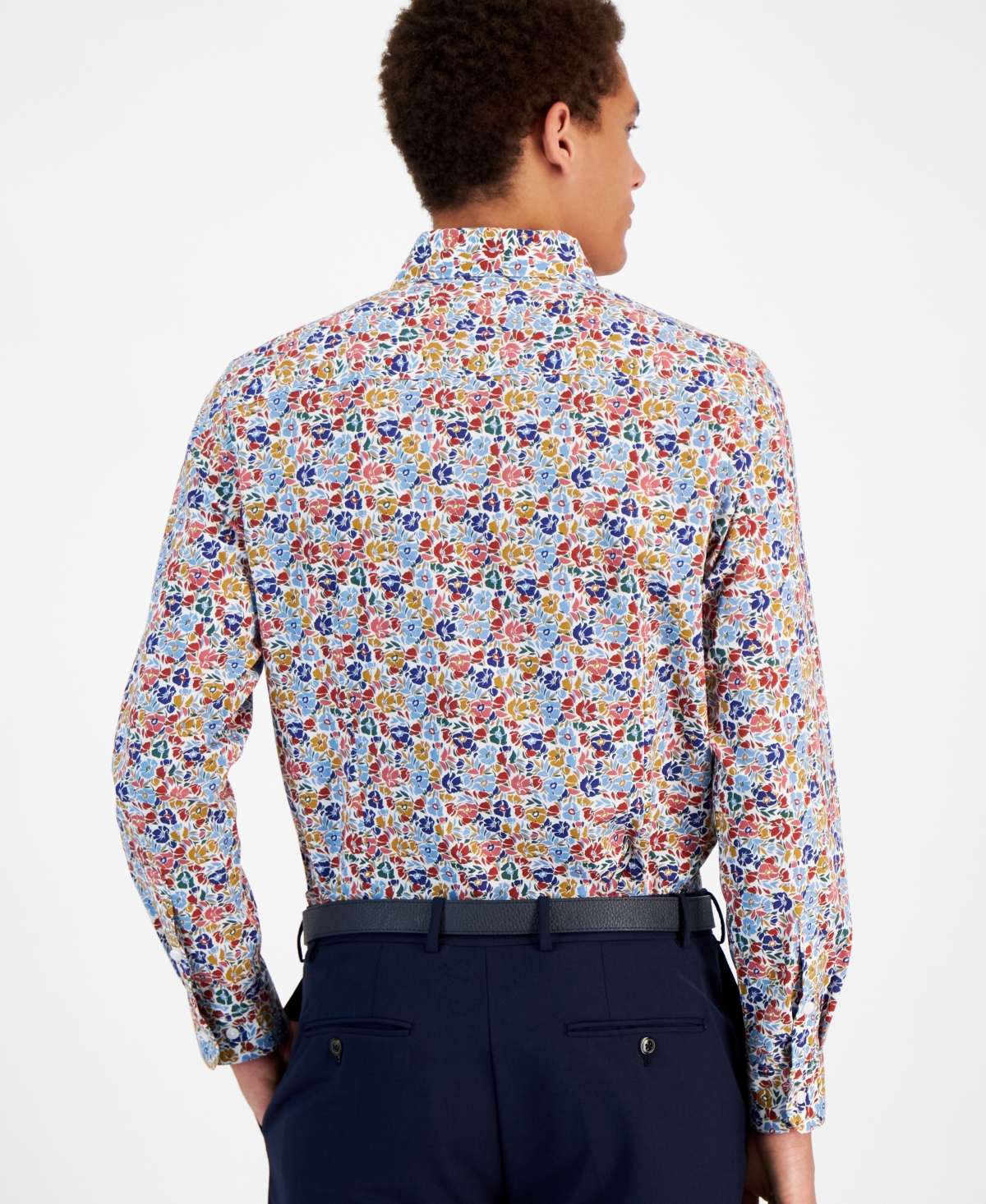 Bar Iii Men's Slim-Fit Floral Dress Shirt, Created for Macy's
