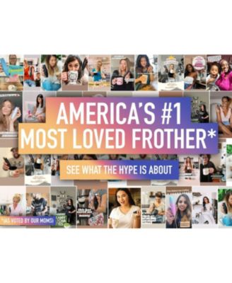 Handheld Milk Frother Stainless Steel Single Whisk with Stand