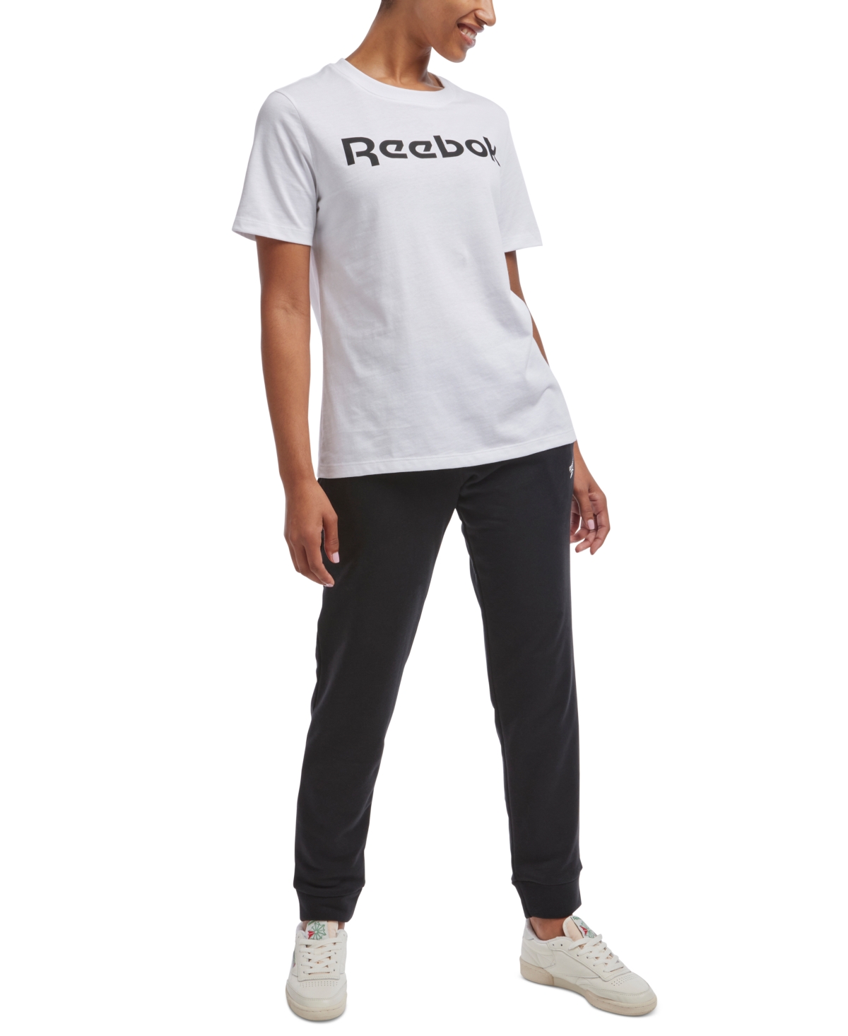 Reebok Women's Logo-Print Crewneck T-Shirt